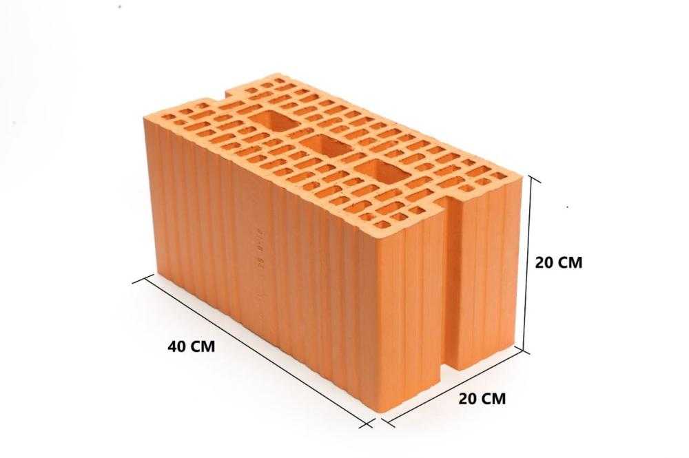 طوب أحمر فخاري حامل 20*20*40